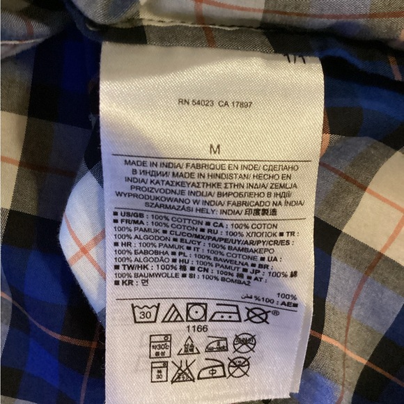 NEW BANANA REPUBLIC SOFT WASH CLASSIC BUTTON DOWN SHIRT - BEAUTIFUL BLUE PLAID - Picture 4 of 9